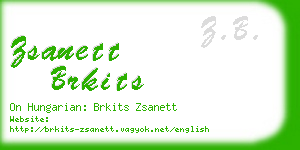 zsanett brkits business card